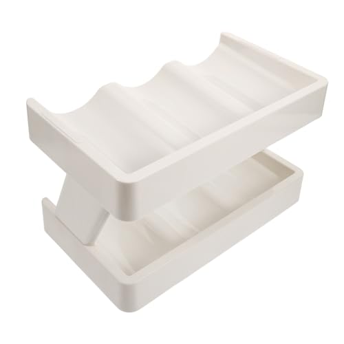 TEMPNAP Wasserflaschen Organizer für Küche Doppelschichtiger Becherhalter mit Elegantem Design Staubgeschützt und Platzsparend für Tassen Flaschen und Thermobecher von TEMPNAP