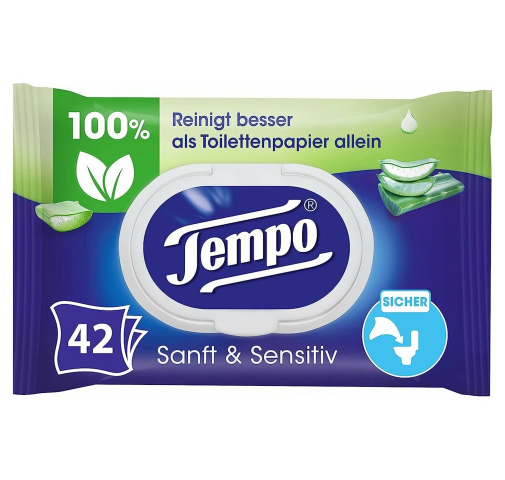 TEMPO Toilettenpapier Feuchttücher Sanft & Sensitiv 42 Tücher TEMPO Toilettenpapier Feuchttücher Sanft & Sensitiv 42 Tücher von TEMPO