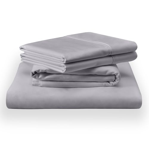 Tempur, klassisches Baumwoll-Bettlaken-Set, kühles Grau – King Size Tempur, klassisches Baumwoll-Bettlaken-Set, kühles Grau – King Size von TEMPUR-PEDIC