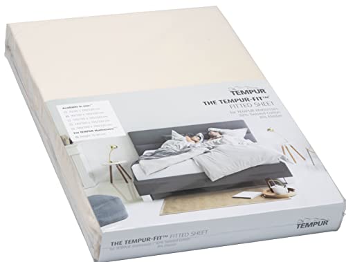 TEMPUR® Spannbettlaken Stretch Jersey Cremefarben 90/100 x 200/220 cm von TEMPUR