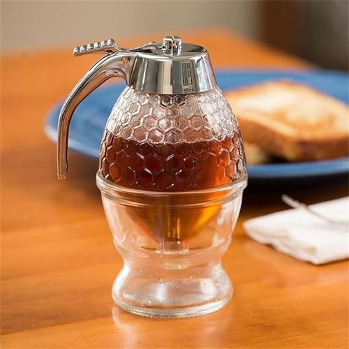 TEMU-SC 200ml honey jar, honigglas,honiggläser,honigtopf mit löffel, honigbehälter- Acryl von TEMU-SC