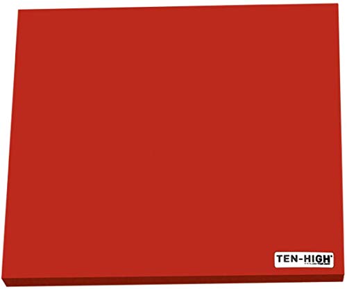 TEN-HIGH 1000mm x 1000mm Dicke 3mm Silikon Platte, Rot, Multi-Verwendungszweck für Schallbeständigkeit, Stoßdämpfung usw. von TEN-HIGH