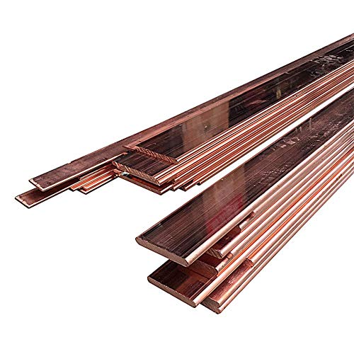 TEN-HIGH Flachleiste aus reinem Kupfer für hohe Stromleitfähigkeit, Kupferstab 3mm dick 25mm breit 1000mm lang von TEN-HIGH