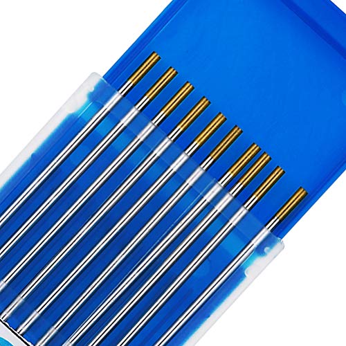 TEN-HIGH WIG-Schweißen Wolframelektroden 1,5% Lanthane WL15 (Gold), 3,2 mm x 175 mm, 10 Stück pro Packung von TEN-HIGH