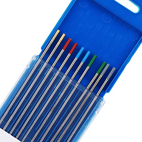 TEN-HIGH WIG Wolfram Elektrode Mischverpackung 3,2 x 150 mm Wolframnadeln für WIG Schweißen, ingesamt 10 Stück von TEN-HIGH