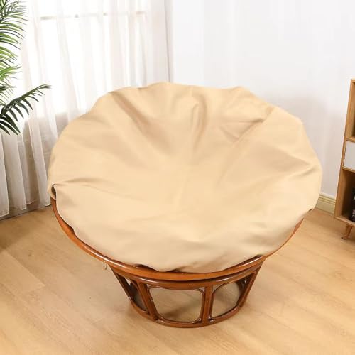 Nur Papasan-Kissenbezug, wasserabweisender Papasan-Stuhl-Kissenbezug, abnehmbare und maschinenwaschbare Papasan-Stuhl-Kissenbezüge mit Reißverschluss 120cm/47in Khaki von TENAGE