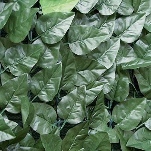 TENAX Divy Laurus Net 1,50x3 m Grün, Synthetische Hecke aus Polyester mit gewebtem Schattennetz, zur Abschirmung von Balkonen, Zäunen, Pergolen, Gärten und Terrassen von TENAX