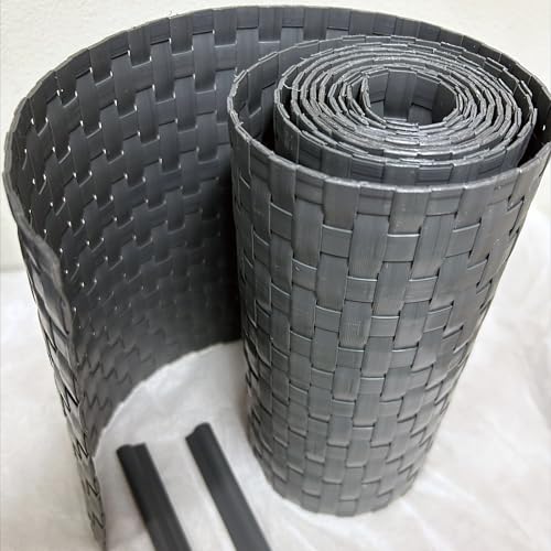 TENAX Flexi 0,19 x 2,05 m Anthrazit, Sichtschutzstreifen aus HDPE mit 2 Clips, Dekorativer Sichtschutz für Gitterzäune, Tore, Geländer, Balkone und Gärten von TENAX