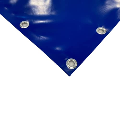 TENDAGGIMANIA LKW Plane 3x4m- mit Ösen aus Aluminium, 650 g/m²- mit umlaufendem Saum und Rundösen im Abstand von ca. 50cm - Massnahme 3m x 4m - Farbe: Blau von TENDAGGIMANIA
