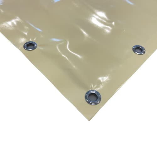 TENDAGGIMANIA PVC-Plane mit Ösen aus Aluminium, 650 g/m²- extra stark -mit umlaufendem Saum und Rundösen im Abstand von ca. 50cm - Massnahme 5m x 5m - Farbe: Elfenbein TENDAGGIMANIA PVC-Plane mit Ösen aus Aluminium, 650 g/m²- extra stark -mit umlaufendem Saum und Rundösen im Abstand von ca. 50cm - Massnahme 5m x 5m - Farbe: Elfenbein von TENDAGGIMANIA