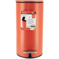 Abfalleimer aus metall, oval, 5l, mit fallbremse und pedal aus edelstahl - siena-erde - Tendance Abfalleimer aus metall, oval, 5l, mit fallbremse und pedal aus edelstahl - siena-erde - Tendance von TENDANCE