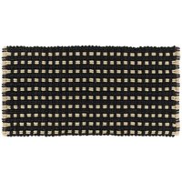 Caroll teppich aus mikrofaser baumwolle in netzoptik 45x90cm - schwarz - Tendance Caroll teppich aus mikrofaser baumwolle in netzoptik 45x90cm - schwarz - Tendance von TENDANCE