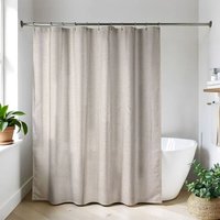 Tendance - Duschvorhang aus polyester in leinenoptik 180x200cm - taupe von TENDANCE