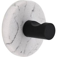 Einfacher haken aus polyresin und schwarzem metall 3m- marmoroptik - Tendance von TENDANCE