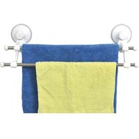 Tendance - Handtuchhalter 2 edelstahlstangen auf saugnäpfen - weiss von TENDANCE