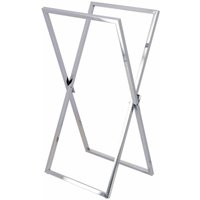 Handtuchhalter aus metall mit quadratischer struktur, faltbar - chrom - Tendance von TENDANCE