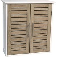 Hochschrank mit mdf-struktur, 2 türen und mdf-regal innen - stockholm - Tendance von TENDANCE