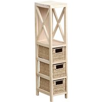 Möbel mdf natur 1 regal + 3 körbe papiergeflecht - natur Tendance Möbel mdf natur 1 regal + 3 körbe papiergeflecht - natur Tendance von TENDANCE
