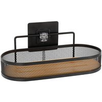 Ovales regal aus metall und bambusplatte auf 3m klebekarte - schwarz bambus - Tendance von TENDANCE