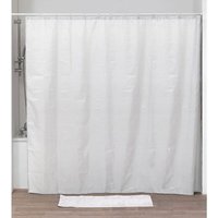 Polyester-duschvorhang 240x200 cm + 16 ringe pp - weiss - Tendance von TENDANCE