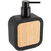 Quadratischer seifenspender aus rubber + abs und bambus 350 ml - schwarz Tendance Quadratischer seifenspender aus rubber + abs und bambus 350 ml - schwarz Tendance von TENDANCE