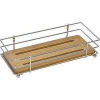 Tendance - Rechteckiger korb metallstruktur bambusplatte - chrom bambus von TENDANCE