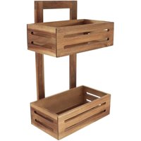Regal mit 2 körben akazie mdf - akazie - Tendance von TENDANCE