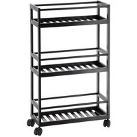 Servierwagen auf rollen bambus 3 regale - schwarz Tendance von TENDANCE