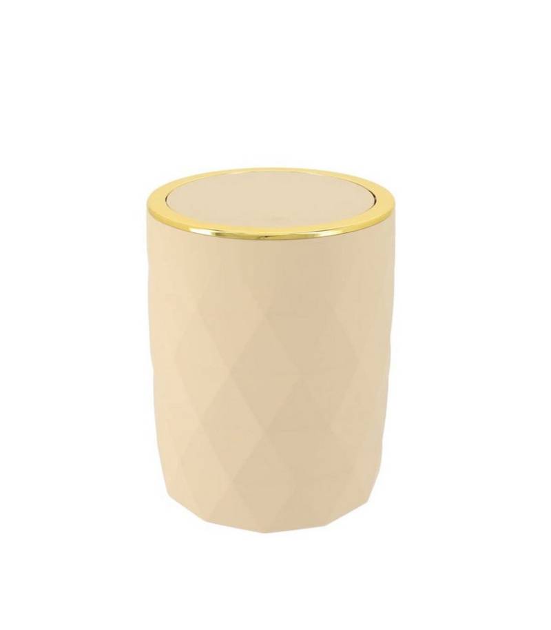 TENDANCE Kosmetikeimer Abfallsammler, Papierkorb,Badezimmereimer 6 Liter Goldserie von TENDANCE