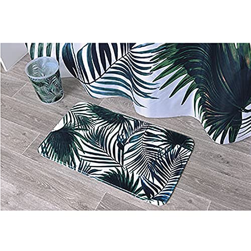 TENDANCE Tropicale Badematte aus Mikrofaser, Bedruckt, 40 x 75 cm, Polyester, dekorativ, 45 x 75 cm von TENDANCE