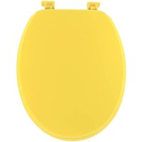 18 zoll mdf-toilettensitz mit kunststoffverschlüssen - gelb Tendance gelb von TENDANCE