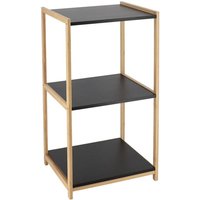 Bambusmöbel 3 regale mdf schwarz - bambus schwarz Tendance von TENDANCE