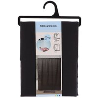 Tendance - Duschvorhang aus polyester 180x200cm 12 ringe pp - schwarz von TENDANCE