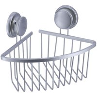 Tendance - Eckregal aus aluminiumdraht mit saugnäpfen - chrom von TENDANCE