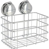 Tendance - Grosser metallkorb auf saugnäpfen - chrom von TENDANCE
