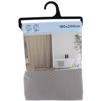 Tendance - Polyester duschvorhang 180x200cm rautenmuster - taupe Tendance - Polyester duschvorhang 180x200cm rautenmuster - taupe von TENDANCE