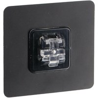 Tendance - Pvc-klebekarte mit haken für verdrahtetes zubehör - mattschwarz von TENDANCE