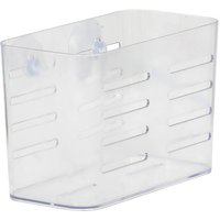 Tendance - Rechteckiger korb gm ps auf saugnäpfen - transparent von TENDANCE