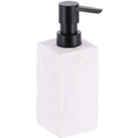 Seifenspender 260 ml polyresin fliesen steineffekt pumpe schwarz matt - weiss Tendance von TENDANCE