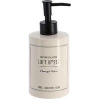 Seifenspender dolomite rund bedruckt 320 ml - neo retro weiss Tendance weiß von TENDANCE