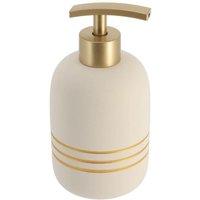 Seifenspender mit goldenem sandsteinmuster 400 ml - natürlich Tendance beige von TENDANCE