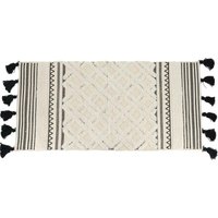 Tendance - Teppich agadir baumwolle andere fasern 45x90 cm - schwarz weiss Tendance - Teppich agadir baumwolle andere fasern 45x90 cm - schwarz weiss von TENDANCE