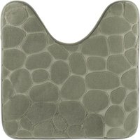 Tendance - Wc-konturmatte mit formgedächtnis aus mikrofaser kiesel 45x50 cm - khaki von TENDANCE