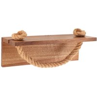 Tendance - Handtuchhalter und ablagebord aus akazienholz + seil auf sticker - natürlich von TENDANCE