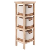 Paulownia-möbel mit 3 schubladen aus pflanzlichen materialien und baumwolle - naturweiss Tendance von TENDANCE