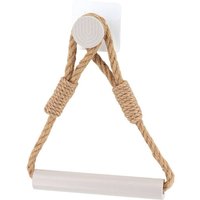 Toilettenpapierabroller mit seil und bambus auf sticker - naturfarben greige - Tendance von TENDANCE