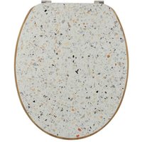 Wc-deckel mdf 18 inch deckel design bedruckt und sitz bambus-optik edelstahl-befestigungen - terrazzo Tendance Wc-deckel mdf 18 inch deckel design bedruckt und sitz bambus-optik edelstahl-befestigungen - terrazzo Tendance von TENDANCE