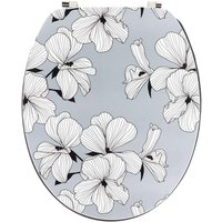 Wc-deckel mdf 18 zoll deckel design bedruckt edelstahl befestigungen - ecrin grau Tendance von TENDANCE