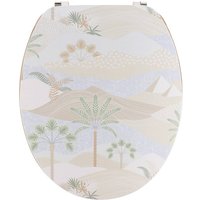 Wc-deckel mdf 18 zoll deckel design gedruckt sitzfläche bambusimitat edelstahlbefestigungen - louxor Tendance von TENDANCE