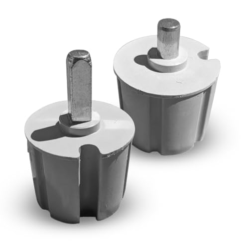 Paar Markisenkappen mit Quadratstift und Rundstift 13 x 13 mm, Durchmesser von 60-63 - 70 mm. Kappe für Aufrollvorrichtung für Außenmarkise (KAPPEN FÜR 63 MM ROLLEN) von TENDEEVOLUTION